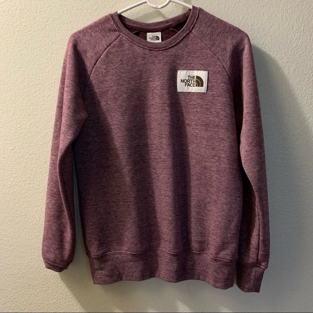 Maroon North face sweatshirt